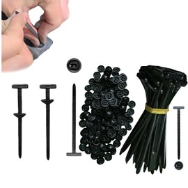 Nylon Universal Cable Tie Buckle, 100PCS Heavy Duty Self-Locking Zip Ties with Button Lock,UV-Resistant Fasteners for Car Fender Trunk Repair, Wire Bundling, Home & Garage Use