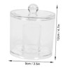 Ciieeo 1pc Transparent Round Cotton Swab Holder Lid Dustproof Makeup