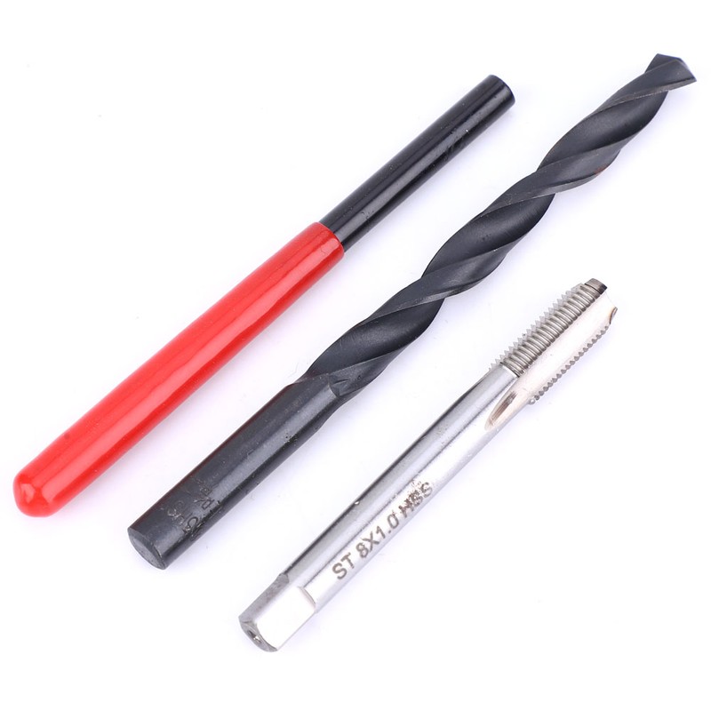 20 Pcs Thread Repair Kit M8x1 Stainless Steel Rethreading Tap