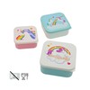 ARKRAFT Set of 3 Unicorn and Rainbow Prints Lunch Boxes