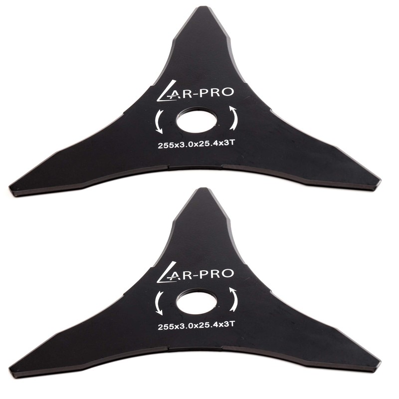 (2-Set) 10" x 3 Teeth Carbon Steel Brush Cutter Blades