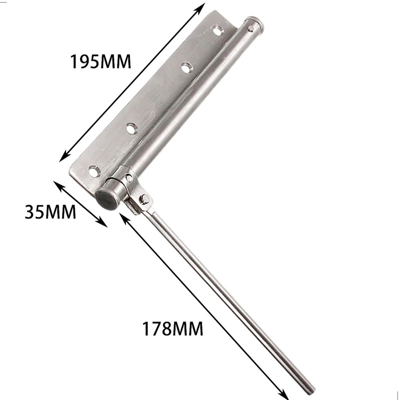 Door Closer Bar Door Closer Stainless Steel Adjustable Force Surface-Mounted