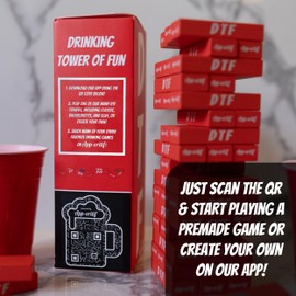 DTF: Social Party Game, Reimagined Adult Tower Game with Companion Mobile App