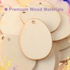50-Piece Easter Crafts Set - Unfinished Wooden Eggs Pendant, Paint-Friendly