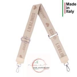 MIRROSI® Women's Bum Bag, Genuine Leather, Made in Italy, Shoulder Bag, Chest Bag, Crossbody Bag (1 Bag & 2 Straps), Beige (darling beige), bohemian