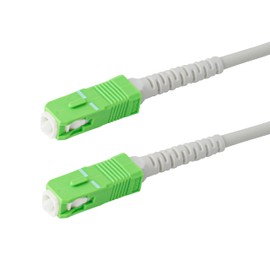 SpeedyFiberTX 1-Pack 1 Meter SC/APC to SC/APC 3.0mm White Simplex Riser OFNR Fiber Patch Cable, Made with Corning SMF-28 Singlemode 9/125um Ultra Fiber, OS1/OS2 Compatible