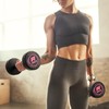 RitFit 5-200 LBS PVC Coated Pink Round Dumbbells Set with