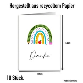 the lazy panda card company 10 Thank You Cards for Teachers and Teacher Assistants Suitable for School and Nursery