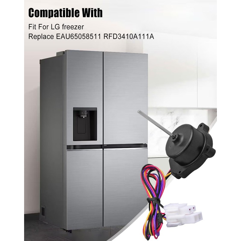 Refrigerator Evaporator Fan Motor Fit for LG Freezer, DC12V 1A