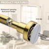 BRIOFOX Shower Curtain Rod Adjustable 18-50 Inch, Spring Tension Shower