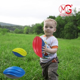 Macro Giant 7.5 Inch PU Soft Foam Spiral Football, Set of 6, Assorted Colors, Training Practice, Kid Toy, Yard Game, Preschool