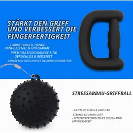 Hand Trainer Finger Trainer Kit, Hand Training Device, Grip Strength Trainer, Hand Gripper, Finger Training, Gyroscopic Gyroball Trainer for Fitness, Strength Training, Home