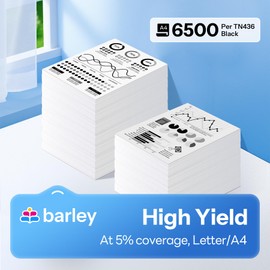 barley TN436BK TN-436BK Compatible TN436BK Super High Yield Toner Cartridge Black Replacement for Brother TN436 TN436BK TN-436BK MFC-L8900CDW MFC-L9570CDW HL-L8360CDW (2 Black)