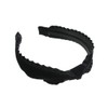 VINGTAINE HK-238-BK- Frilled Velvet Headband Hair Access, Elegant, Simple, Cute