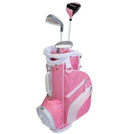Merchants of Golf Tour X Pink 3-Piece Junior Golf Complete Set with Stand Bag, Right Hand, Regular