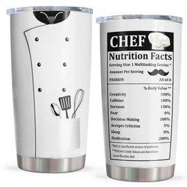 Vuxoye Chef Gifts Tumbler 20oz, Chef Gifts for Men Women, Birthday Gifts for Chefs, Gifts for Cooking Lovers, Best Chef Gift, Culinary Gifts Ideas, Gifts for Cooks, Christmas Gift for Chef Mug 1PC