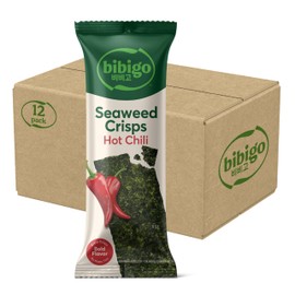 Bibigo Seaweed Crisps, Hot Chili, 0.14 Ounce (Pack of 12)