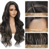 msloosily Long Wavy Wig For Women 26 Inch Side Part