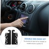 TEHAUX 2pcs Double Din Radio Mounting Installation Trim Bezel Stereo