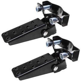 Sbulhia 2 PCS Foldable Foot Pedals for Motorcycle, Metal Clamp-On Type Bicycle Rearsets Foot Rest, Universal Folding Footpegs for Mini Bike Go Karts Scooter, Motorcycle Accessories