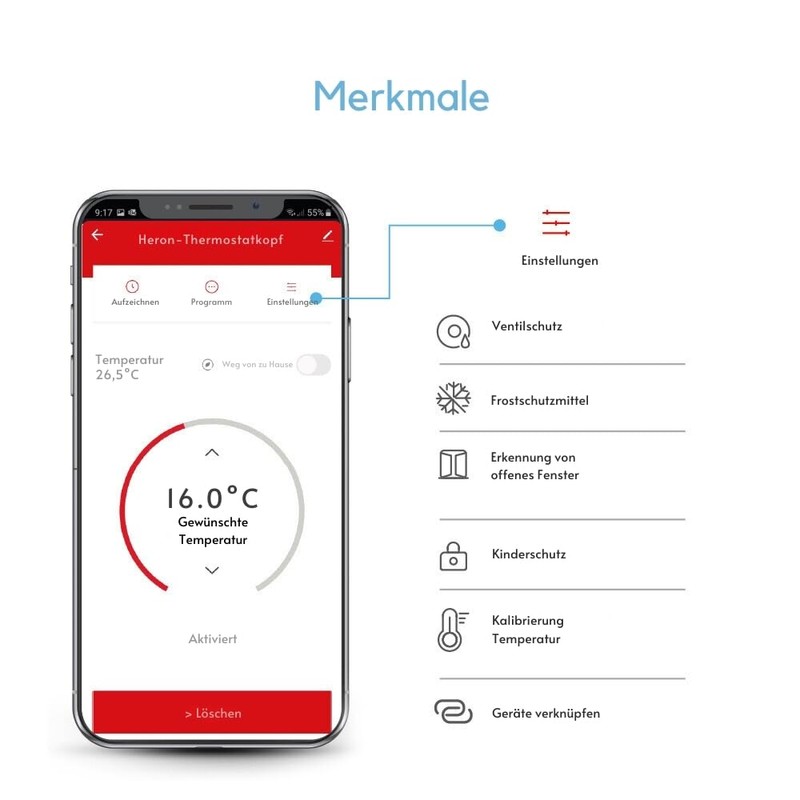 Garza - Starter Kit Zigbee 3.0 Smart Thermostat Head for