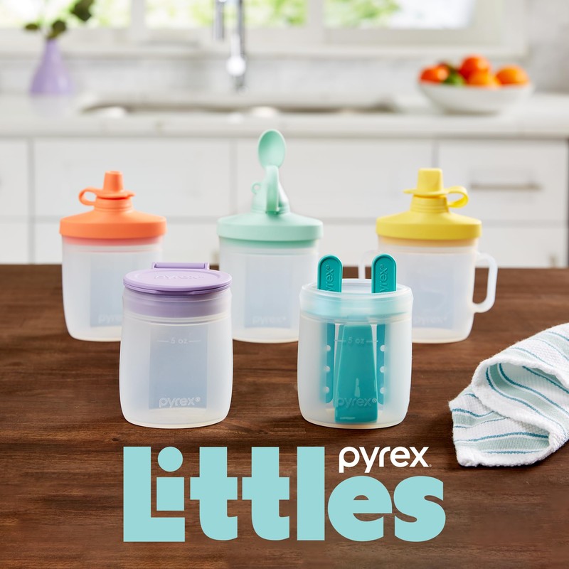 Pyrex Littles Sippy Cup 5 OZ Pouch, Silicone Baby Toddler
