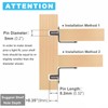 SDTWZW 5mm Shelf Pegs L-Shaped Cabinet Support Pins Bracket Style