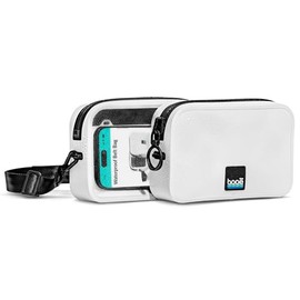 Booe - Riñonera impermeable 100% impermeable para mujeres y hombres, sumergible IP67, bolsa seca flotante para teléfono, bolsa cruzada y cintura - playa, natación, viajes, Blanco (Sail White), 7.87" W
