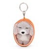 NICI Keyring Sleeping Pets Dog Poodle Grey