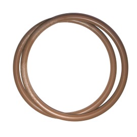 Linic Products UK Made Bag/Purse Handles, Plastic, Round, Brown Wood Effect, 1 Pair, Large, 20cm, Macrame, Sewing (S7797). Free UK Postage.