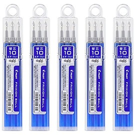 Pilot LFBKRF30M3L FriXion Ball Refills, 1.0mm, Blue, 3 Pack x 5 Pack Set