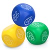 3 Pcs Foam Squeeze Dice Cube for Kids Adults Toddlers,