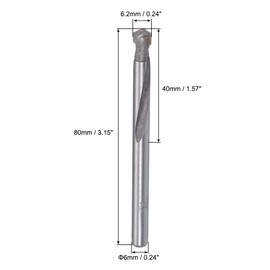sourcing map Pack of 2 Carbide Twist Drill Bits 6.2 mm for Stainless Steel Copper Aluminium Zinc Alloy Iron