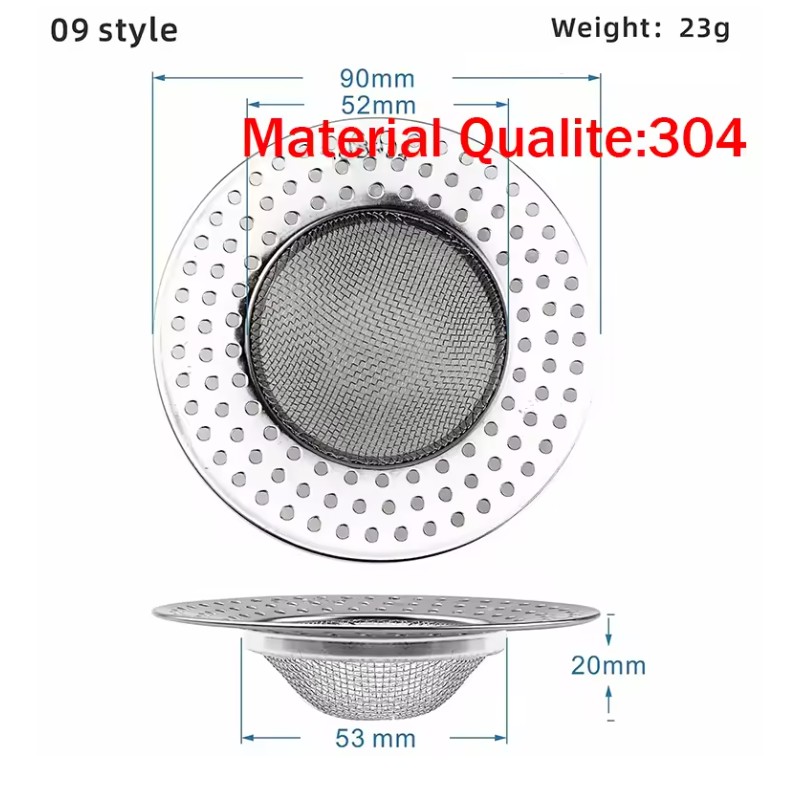 Stainless Steel Sink Strainer for Kitchen & Bathroom – Mesh