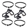 Mipcase 1Set Wear Resistant Bike Toe Clips with Replaceable Straps