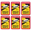 Attention Angles Morts Dead Spot Sticker Pack of 6 for