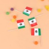 NUOBESTY 100pcs Mexico Flag Mexican Toothpicks Flags Small Toothpick Cocktail