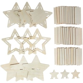 Baker Ross FX265 Star Wooden Box Kits - Pack of 3, Christmas Decoration Crafts for Kids, Wood Craft Kit, Christmas Craft Gifts
