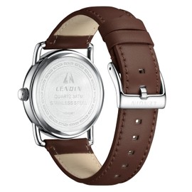 LN LENQIN Mens Watches Analog Quartz Watches Men 30M Waterproof Mens Wrist Watches Fashion Business Watches for Man Leather Watches -Gold