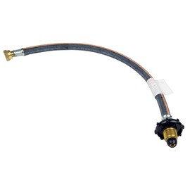 450mm (45cm) Handwheel POL x W20 Pigtail - Caravan/Motorhome Propane Gas Hose - With NRV Excess Flow Valve