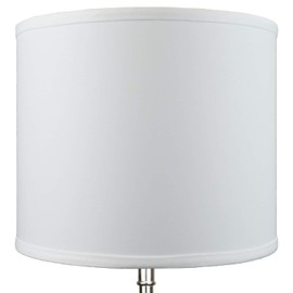 FenchelShades.com 12" Top Diameter x 12" Bottom Diameter 10" Height Fabric Drum Lampshade Spider Attachment (Linen White)