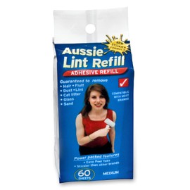 Aussie Lint Roller Refill, Medium | Pet Hair Remover, White