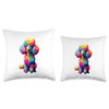 Colorful Pop Art Poodle Dog Toy Poodles Throw Pillow