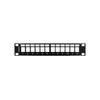 Lanberg Patch Panel Blank 12-Port 1U Keystone Organiser Black