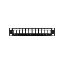 Lanberg Patch Panel Blank 12-Port 1U Keystone Organiser Black