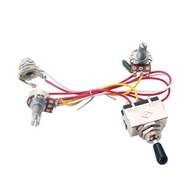 Levemolo Electric Guitar Wiring Harness Kit with Toggle Switches Volume Tone Pots Durable Components Easy Soldering for Guitar Pickups