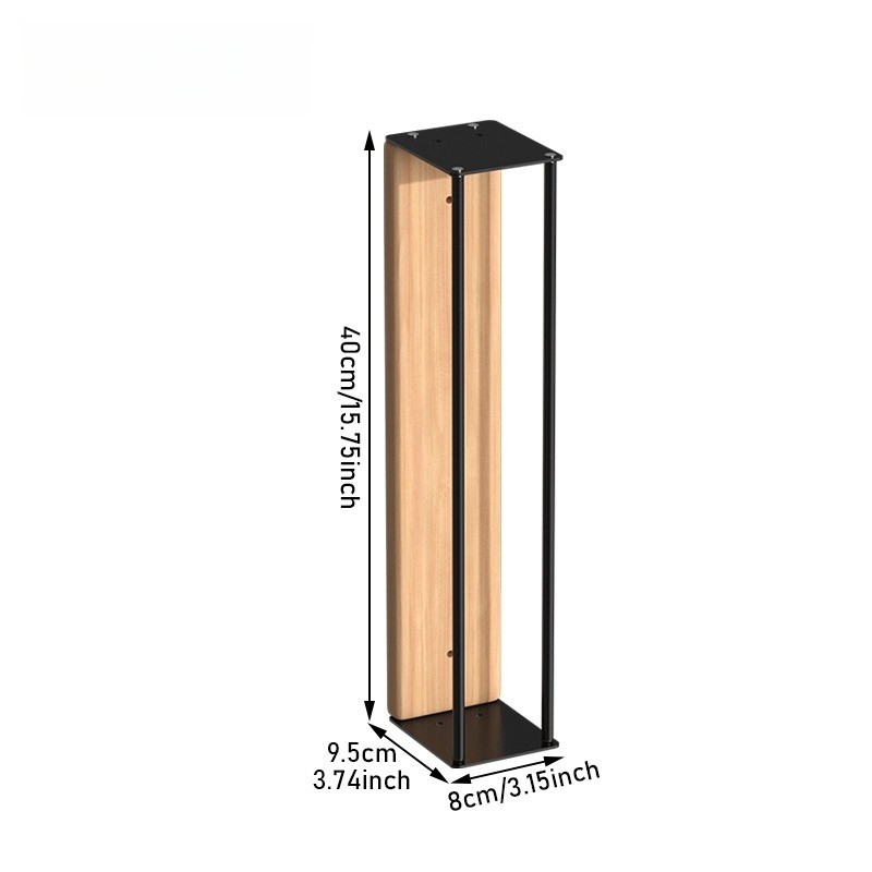 Wall-Mounted Towel Rack for Bathroom Storage – Iron & Wood