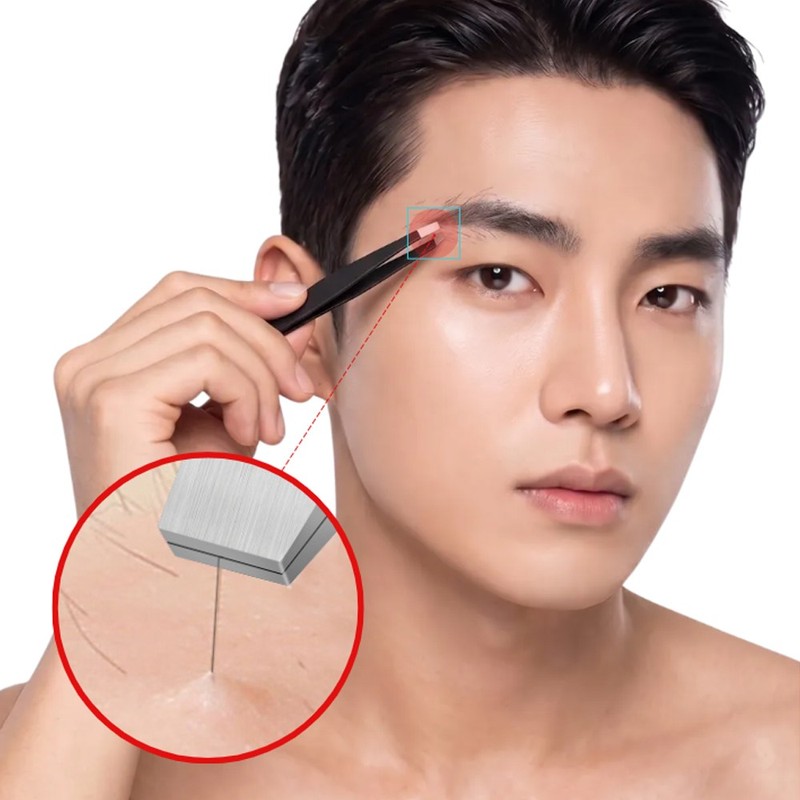 Ultra-Fine Hair Tweezers for Precise Eyebrow Shaping and Eyelash Makeup