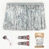 Yhsheen Silver Tinsel Fringe Trim,5Yards X 5.9 Inch Metallic Fringe