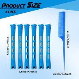 Hair Noodle Perm Set Complete - With Perm Winder, Overnight Curls Hair Roller, Lace Paper Perm & Perm Liquid - Perfect for Small Curls Overnight